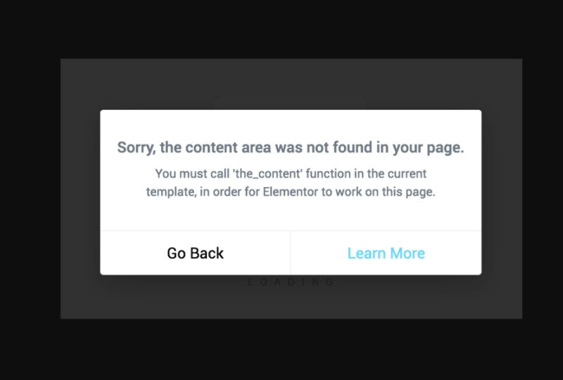 خطای the_content در المنتور