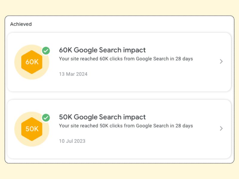 بخش Achievements