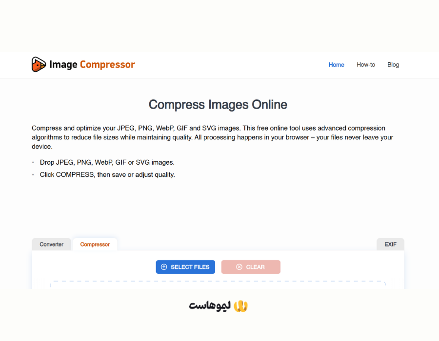 سایت imagecompressor برای کاهش حجم عکس سریع