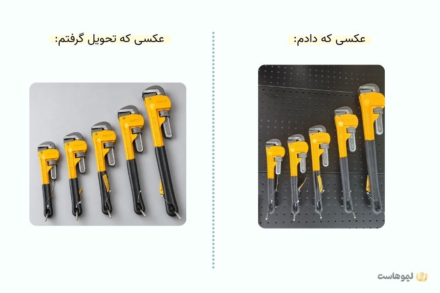 پرامپت عکس کاتالوگی از ابزار