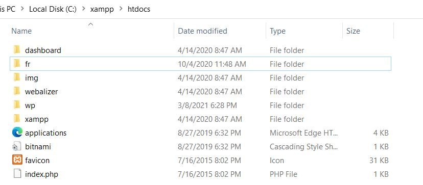 نصب وردپرس در xampp