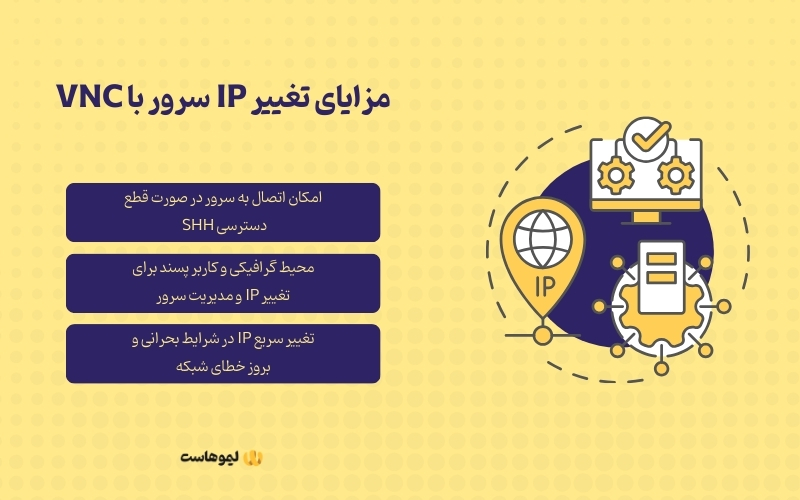 مزایای تغییر IP سرور با کنسول VNC