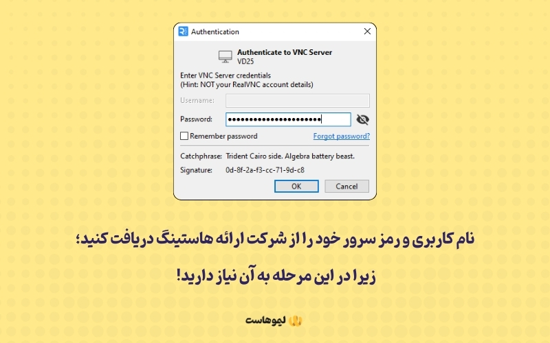 اتصال به سرور با استفاده از کنسول VNC برای تغییر IP سرور