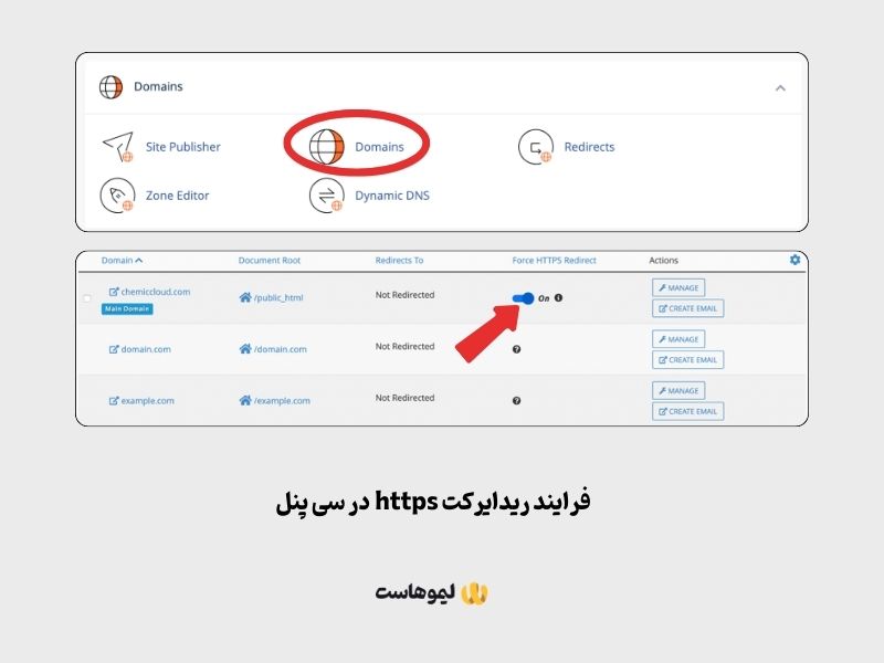 ریدایرکت http به https در سی پنل