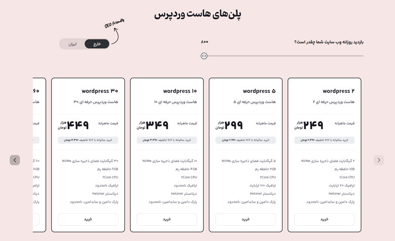 قیمت هاست وردپرس حرفه‌ای لیموهاست