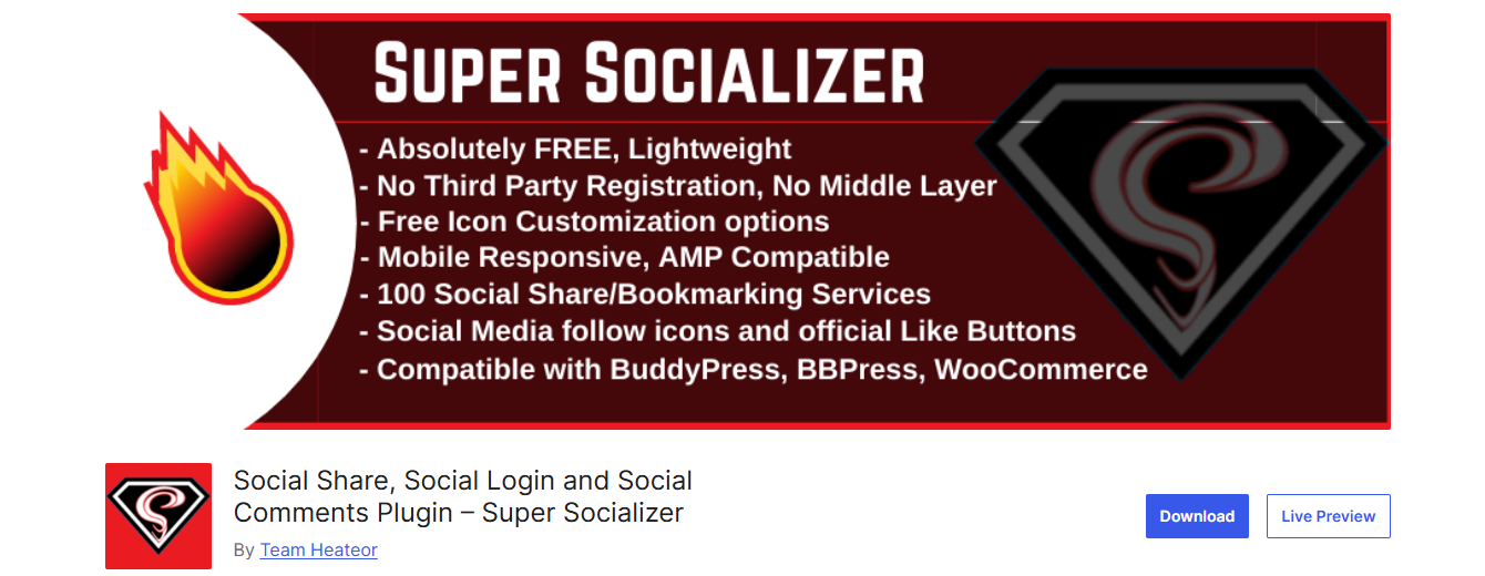 افزونۀ super socializer