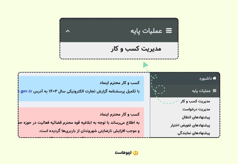 ثبت تقاضای دریافت پروانه کسب فروشگاه اینترنتی در سامانه اینماد