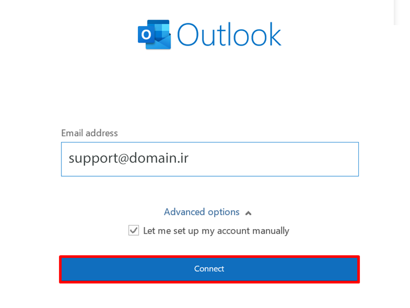 اتصال ایمیل outlook هاست به
