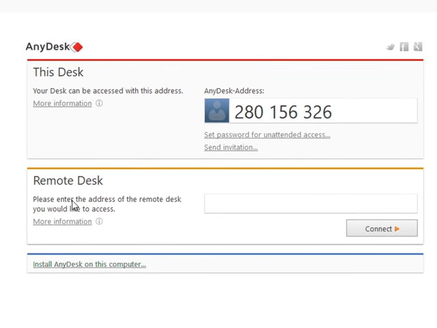 ارسال درخواست دسترسی به دستگاه در anydesk